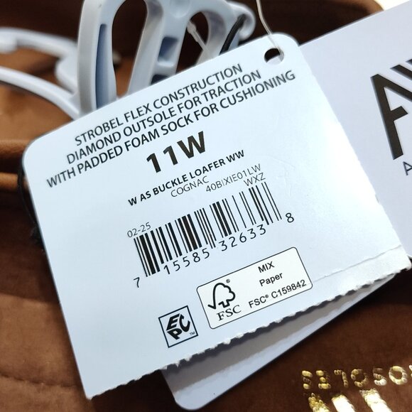 Aerosoles Buckle Loafer Day Drive Moccasin Cognac Flexible Diamond Outsole 11W - Picture 9 of 10